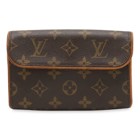 Louis Vuitton Monogram Pochette Florentine Waist Pouch Hip Bag 2WAY Clutch Bag - Picture 1 of 8